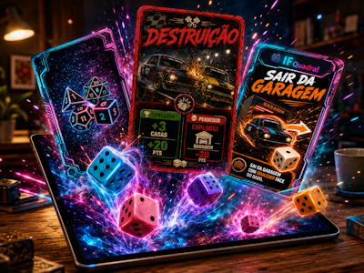 Dado, cartas e tabuleiro ao vivo